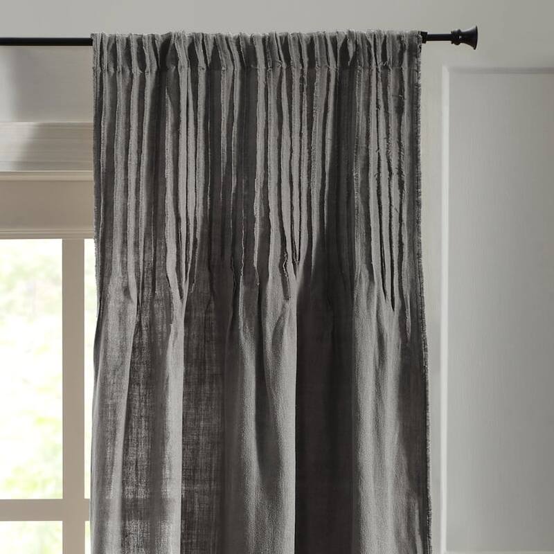 Raylan Linen Curtain, Grey, 108"