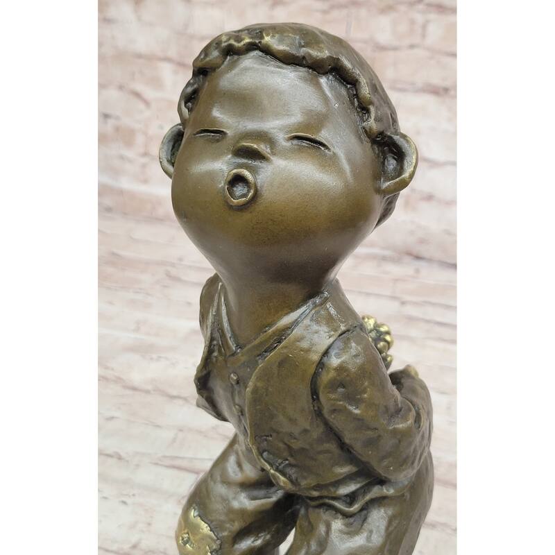 Hand Made Original Milo Chinese Boy Bronze Sculpture Lost Wax Art
