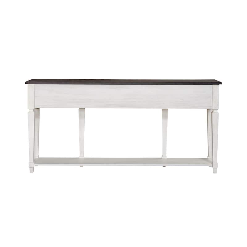 Allyson Park Wirebrushed White 72 Inch Hall Table