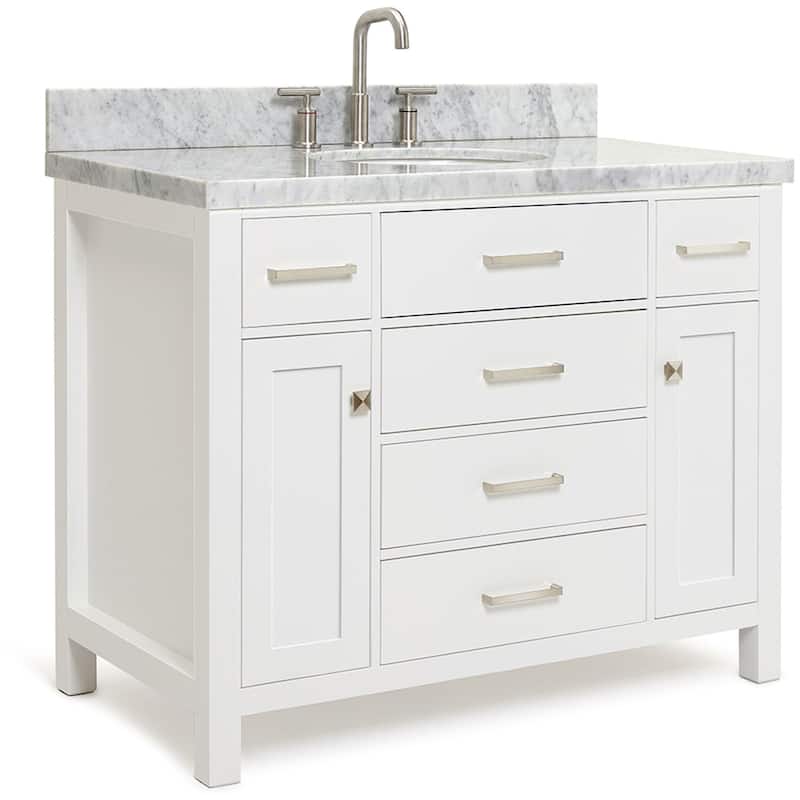 Ariel H043SCWOVO Bristol 43" Free Standing Single Oval Basin Vanity