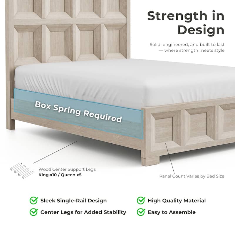 Furniture of America Durem Modern Classic 2-Piece Wood Panel Bedroom Set