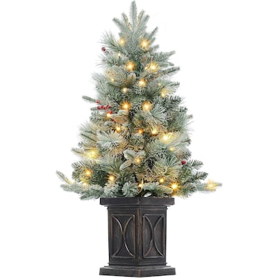 3FT Artificial Christmas Desktop Tree with 78 Warm White 8 Mode Lights