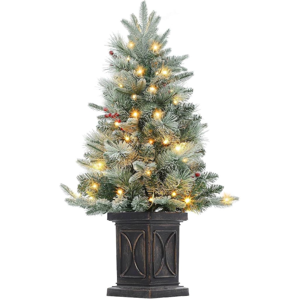 3FT Artificial Christmas Desktop Tree with 78 Warm White 8 Mode Lights