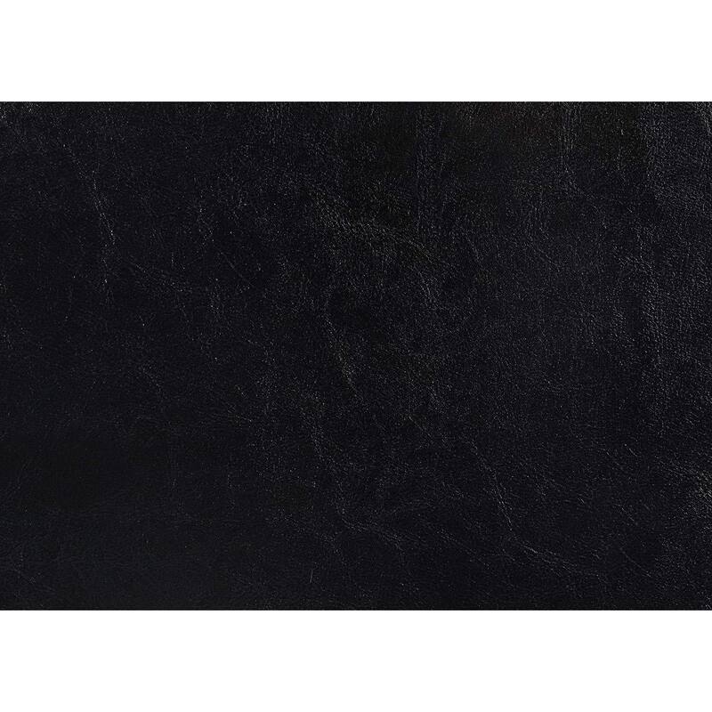 Upholstered Bed - Black Faux Leather Headboard - Wood & Plywood Frame - Easy Assembly - Twin Size