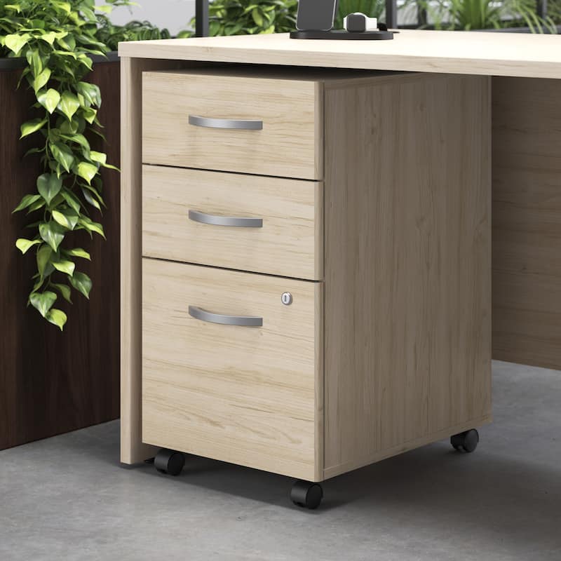 Bush Business Furniture Studio C 3 Drawer Storage File Cabinet - Natural Elm