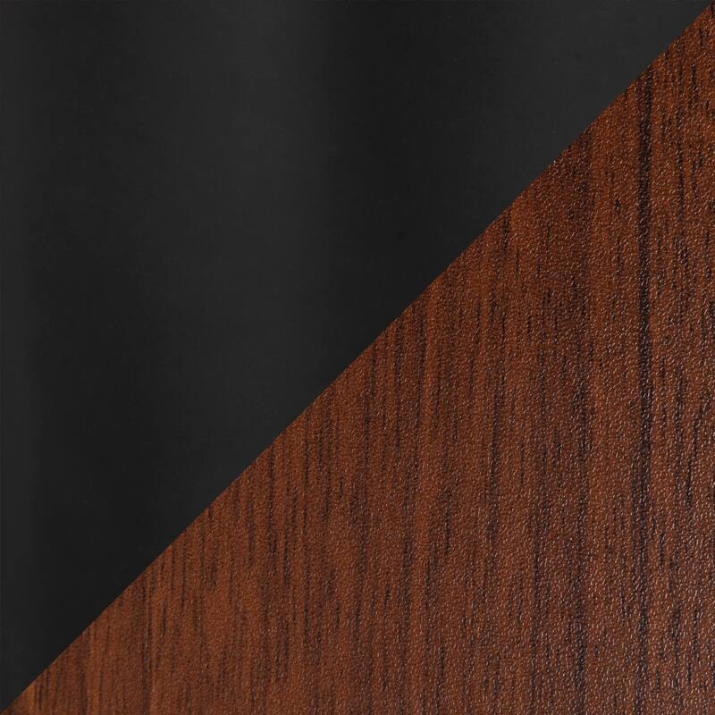 Display Coffee Table with Storage - Walnut Wood & Black Metal