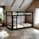 preview thumbnail 15 of 22, Sturdy Metal Twin over Twin Bunk Bed Kids Bed with Safety Guardrail