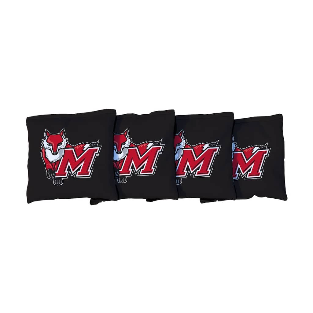 Marist College Red Foxes Black Cornhole Bags