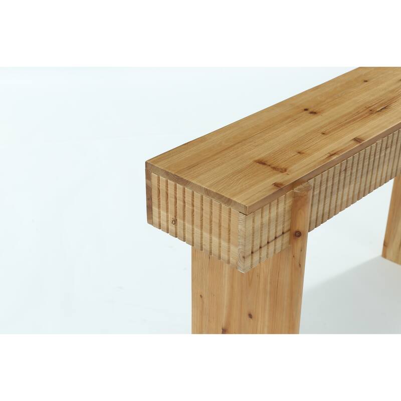 55-Inch Rustic Solid Wood Console Table