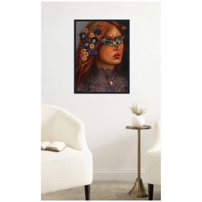 Kate and Laurel Autumn by Charlotte Brindley Framed Canvas Wall Art Print