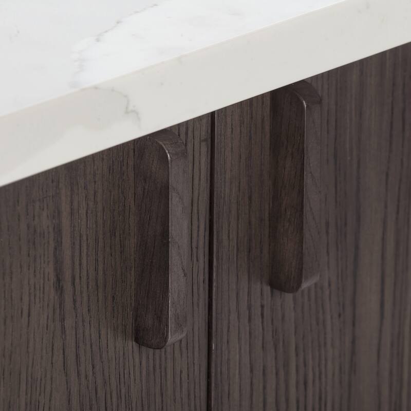 Avanity Blakely 49 in. Vanity Combo in Brown Oak finish with Calacatta Quartz Top