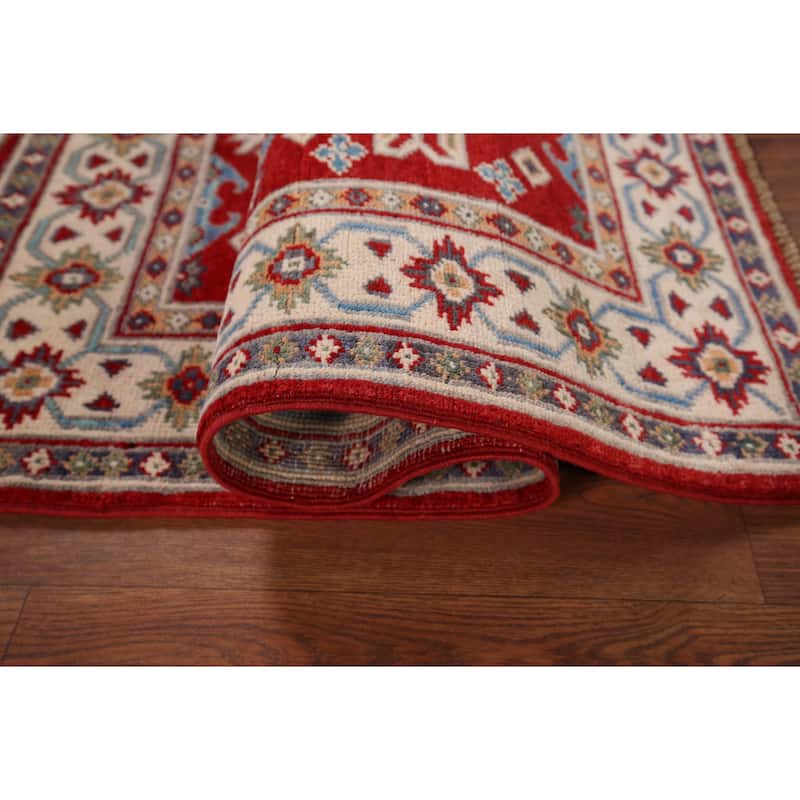 Red Kazak Accent Rug Hand-Knotted Wool Carpet - 2'6" x 3'10"