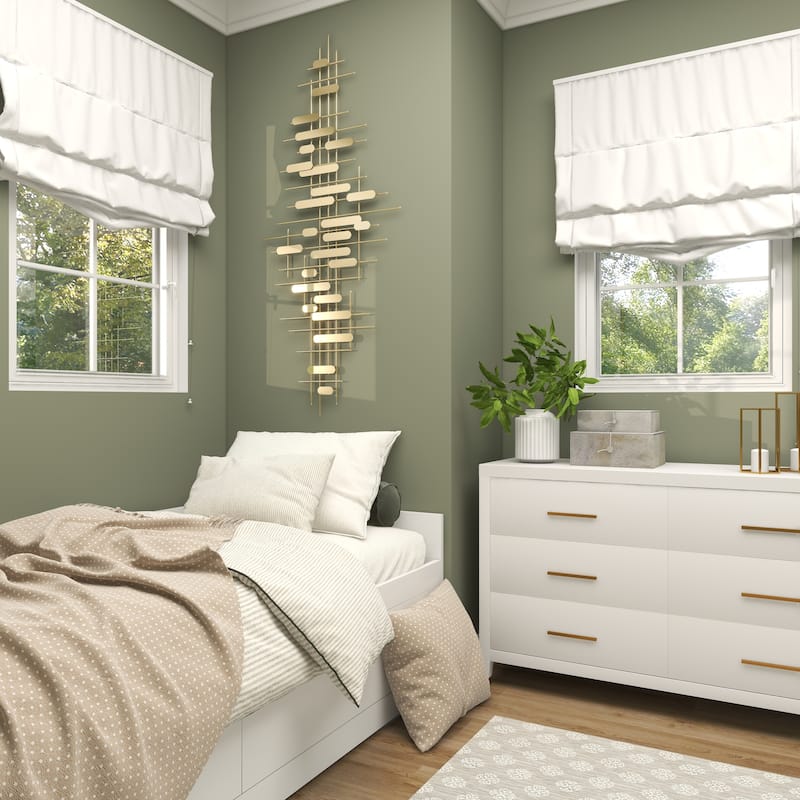 Metal Geometric Geometric Layered Home Wall Decor - Gold - CosmoLiving by Cosmopolitan