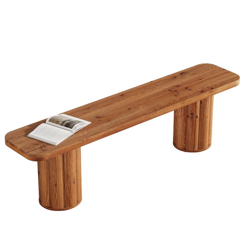 Solid Wood Extra Long Dining Bench, Kitchen Bench Entryway Accent Bench for Dining/Living Room Foyer Entrance Bedroom