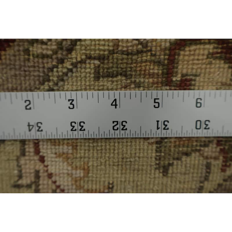 Hand Knotted Oriental 100% Wool Carpet Traditional All-Over Red Peshawar Area Rug - 4' 0'' X 4' 0''