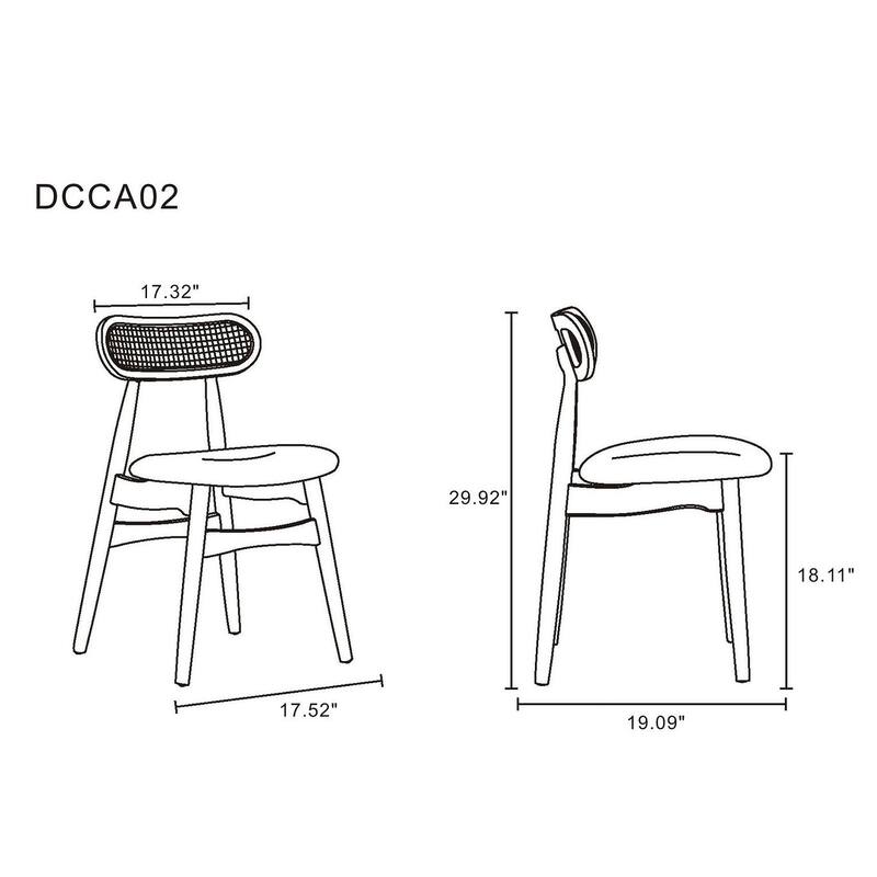 Manhattan Comfort Rockaway Paragon Modern 70.86 Solid Wood Dining Set