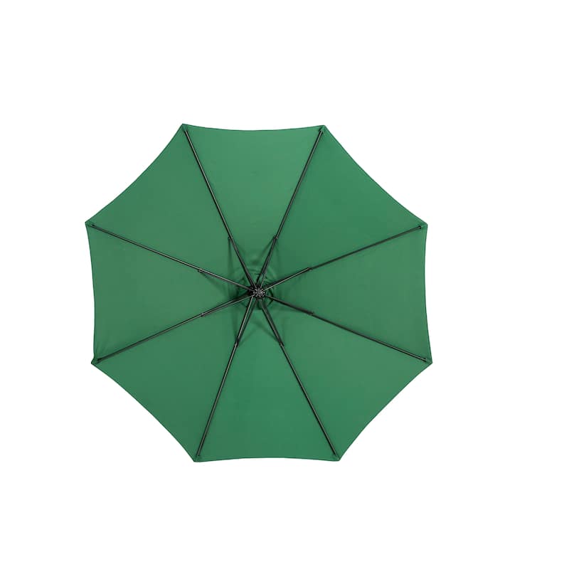 Best Choice Products 10ft Offset Hanging Market Patio Umbrella w/Easy Tilt Adjustment, Polyester Shade, 8 Ribs