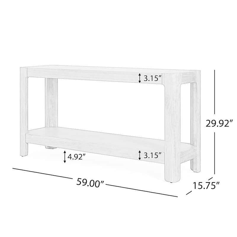 Christopher Knight Home - Mirod Modern Farmhouse Console Table with Elegant Minimalist Design