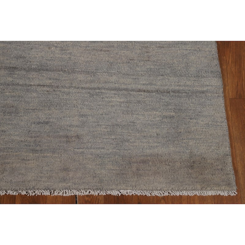 Gray Modern Gabbeh Oriental Area Rug Handmade Wool Carpet - 4'10" x 6'5"