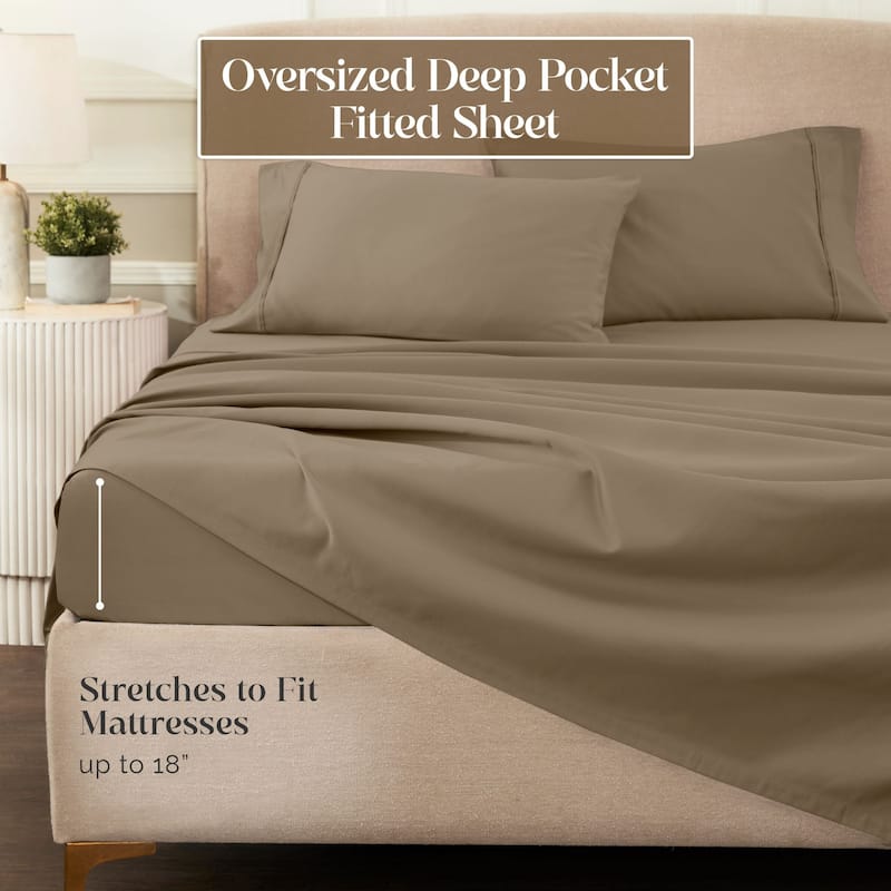 Blue Nile Mills 1200 Thread Count Egyptian Cotton Deep Pocket Sheet Set
