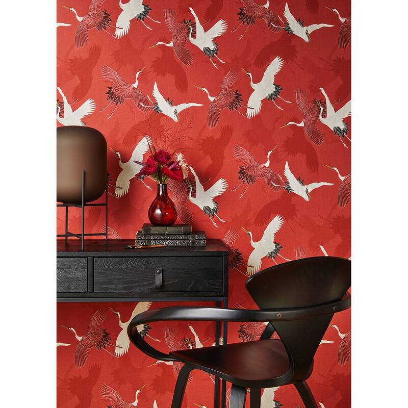 Leaves Ford Faux Fabric 33' L X 20.5" W Wallpaper Roll