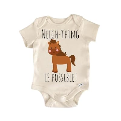 Horse Equestrian - Baby Boy Girl Clothes Infant Bodysuit Funny Cute Newborn