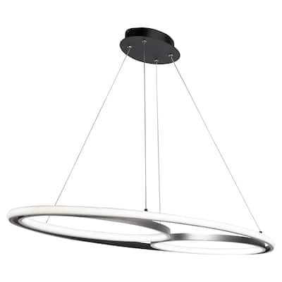 Gemini 38W LED Pendant Black and Nickel - Black, Nickel