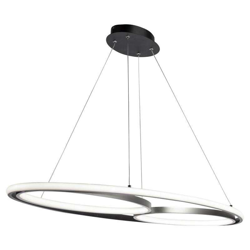 Artcraft Gemini - 38W LED Pendant - Black/Nickel - Black, Nickel