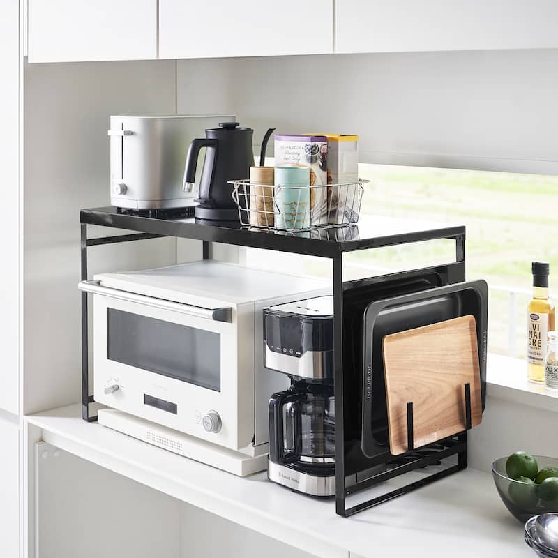 Yamazaki Home Kitchen Appliance Rack, Steel - L 14.72 x W 29.53 x H 18.39 inches
