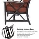 preview thumbnail 2 of 4, Aluminum Outdoor Deep Seating Rocking Club Chairs in Antique Copper Finish with Thick Red Polyester Cushions (set of 2)