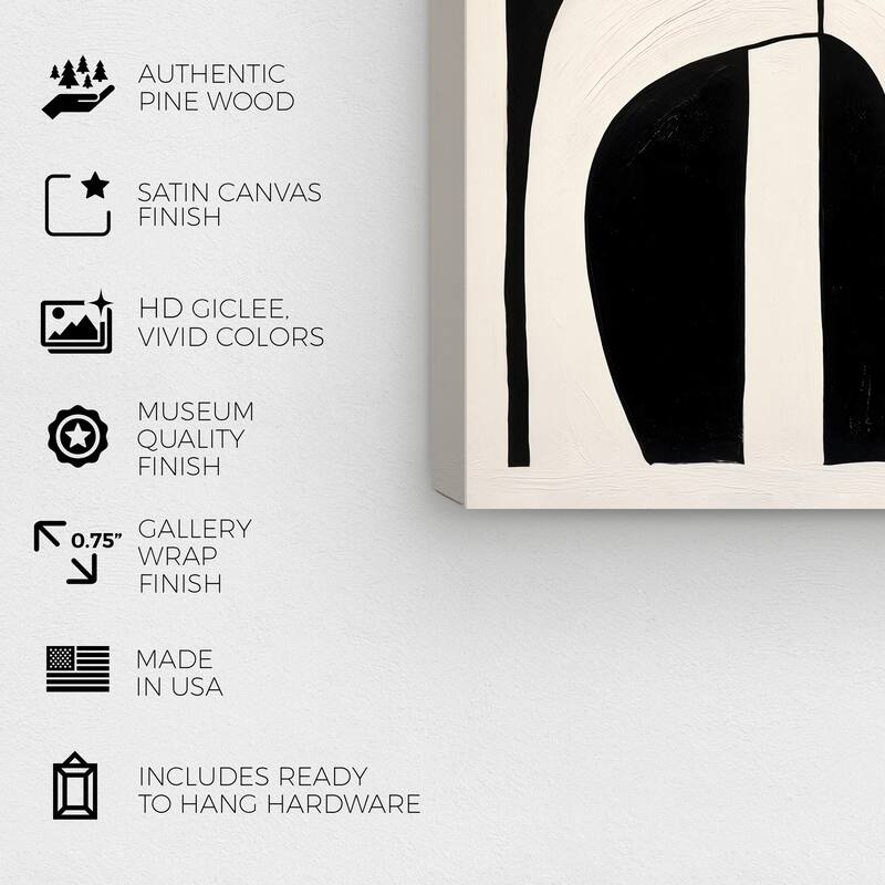 Wynwood Studio Canvas Fashion and Glam Sunglasses in Abstraction Black and Gray Modern & Contemporary Wall Art Canvas Print