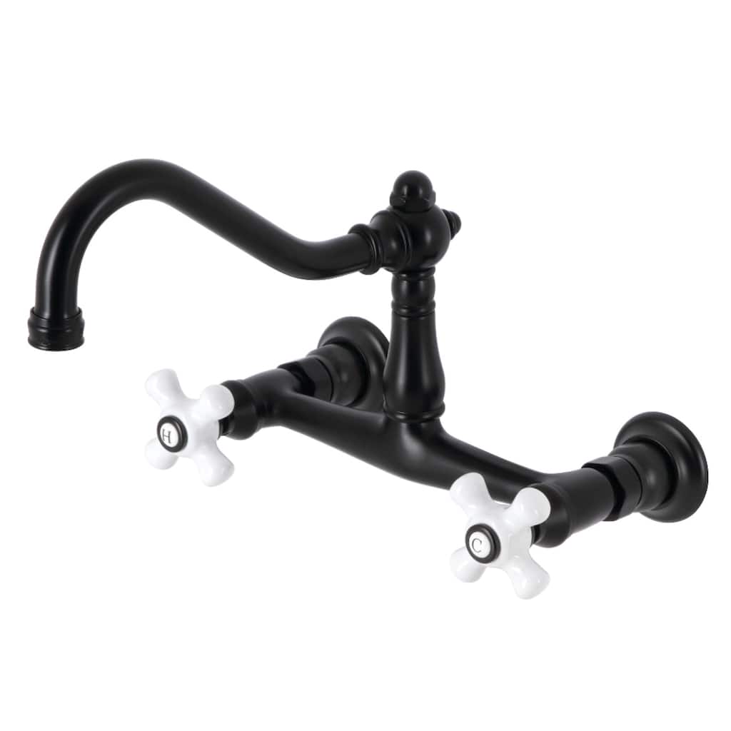 Vintage Two-Handle Wall Mount Bathroom Faucet
