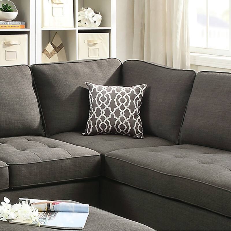 2 Piece Fabric Sectional Sofa