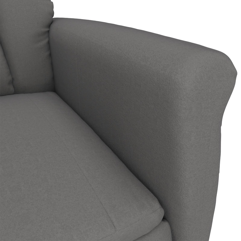 vidaXL Massage Chair Dark Grey/Light Grey/Cream Microfibre Fabric