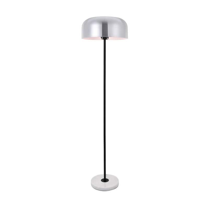 Exemplar 1 light Floor lamp - Brushed Nickel and Black and White