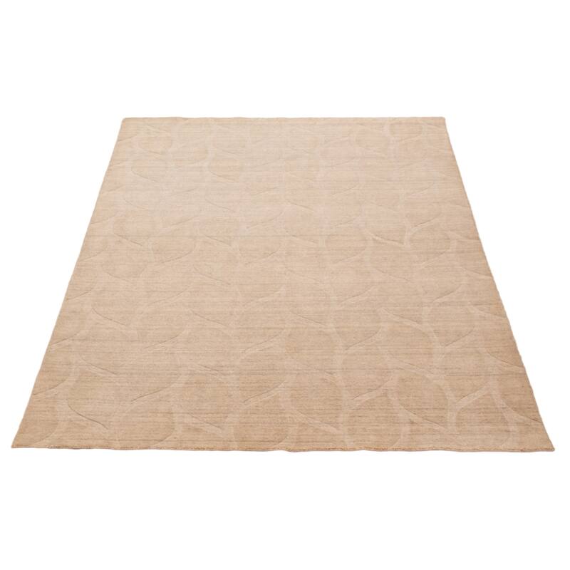 ECARPETGALLERY Hand Loomed Kashkuli Gabbeh Ivory Wool Rug - 5'7 x 7'10