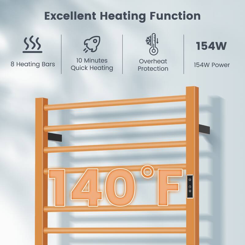 Costway 2-in-1 Towel Warmer Rack Freestanding Wall Mounted with LED - See Details