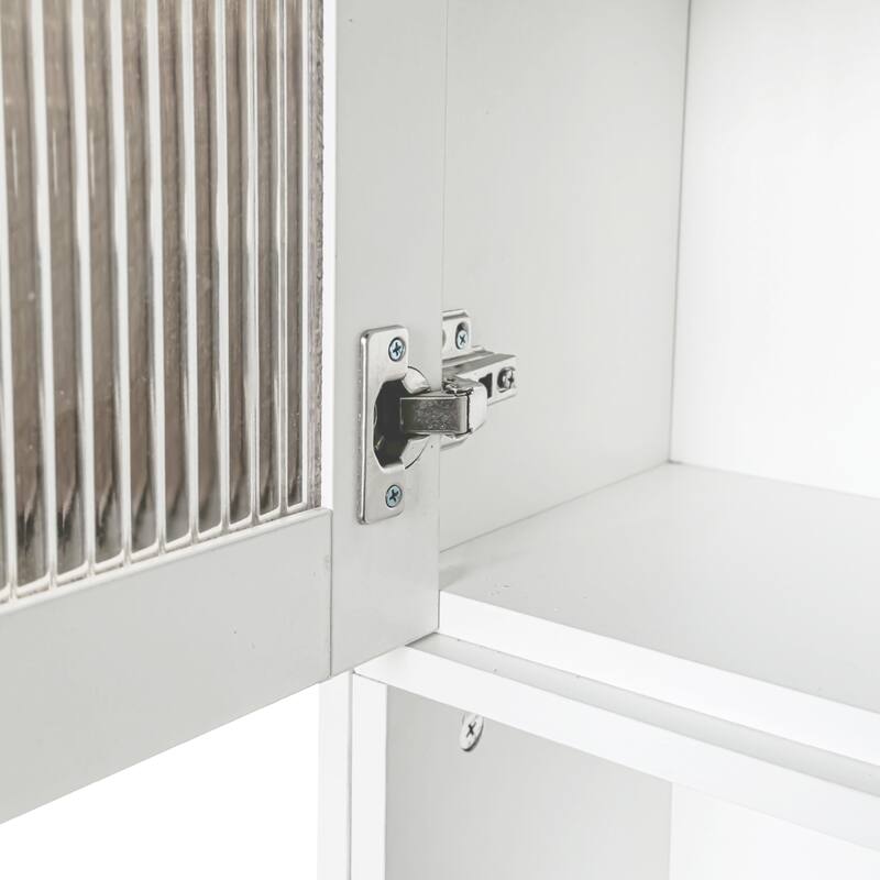 Computer Desk with glass door