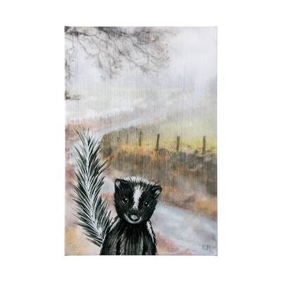 Country Skunk (30 x 45) Canvas Art Print