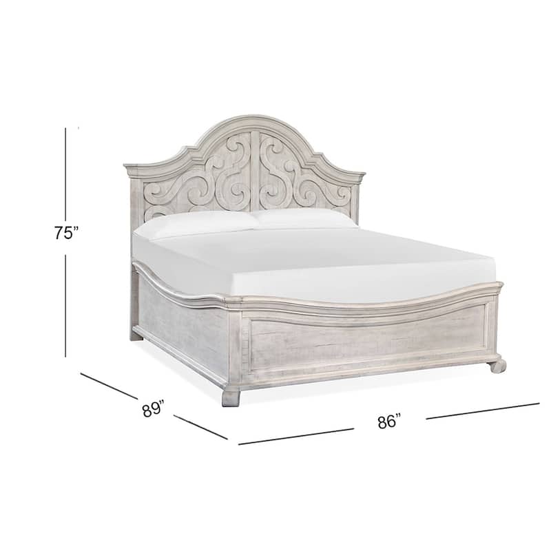 Magnussen Home Bronwyn Alabaster Shaped Panel Bed