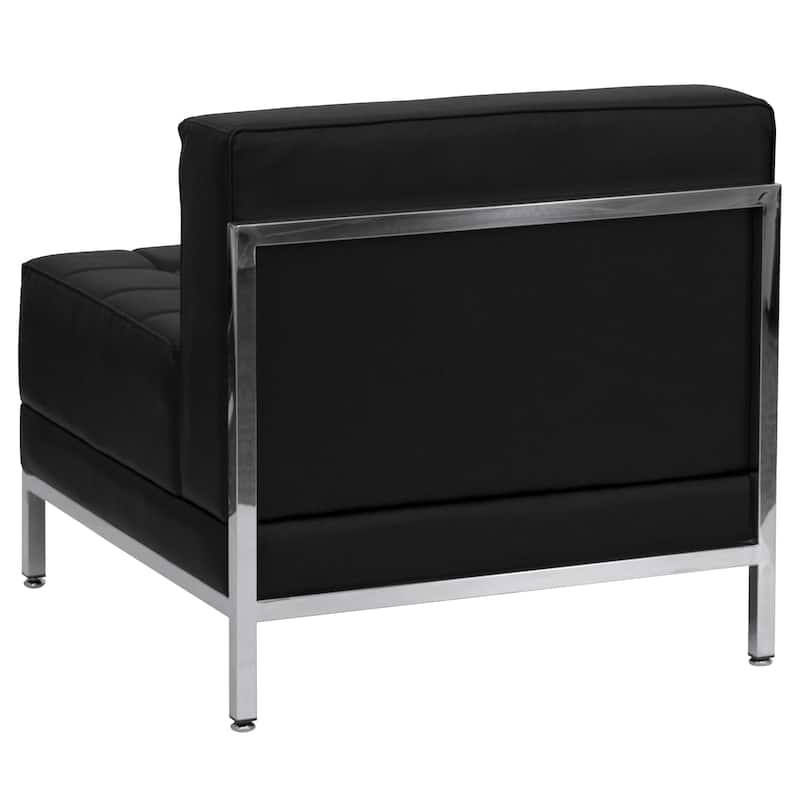 Contemporary LeatherSoft Middle Chair - Reception &Home Office Chair - 28"W x 28.75"D x 27.25"H
