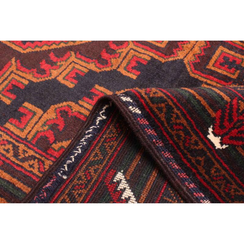 ECARPETGALLERY Hand-knotted Teimani Dark Navy Wool Rug - 3'10 x 6'7