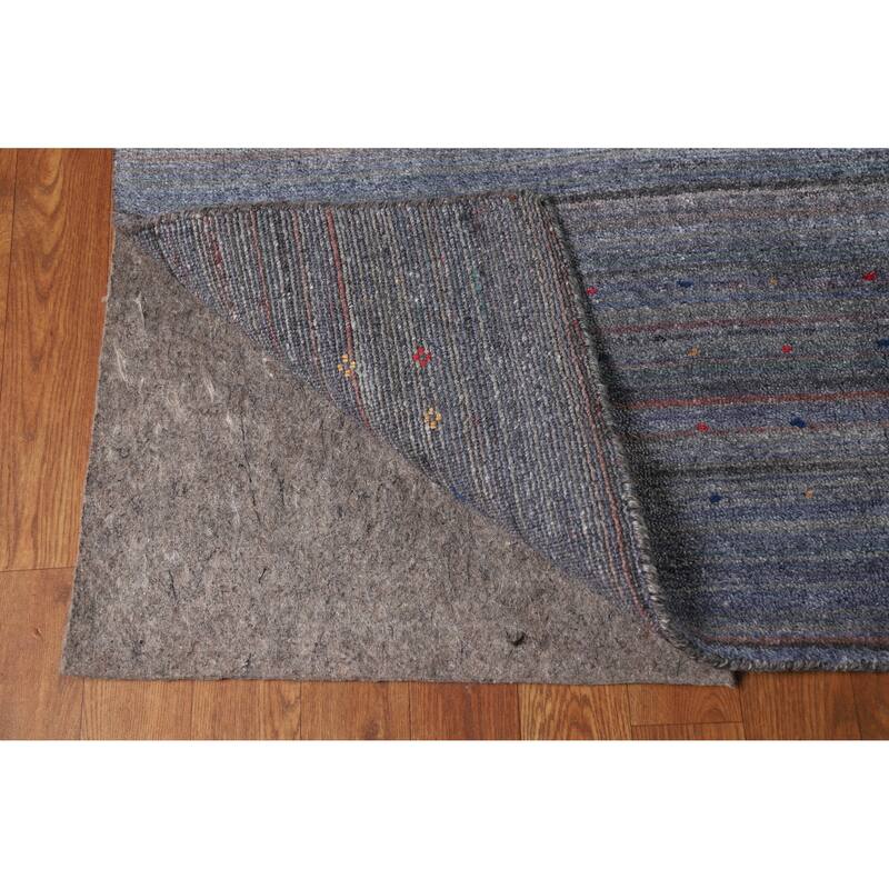 Hand Knotted Oriental 100% Wool Carpet Tribal Tribal Multi-Colored Gabbeh Area Rug - 9' 11'' X 8' 0''