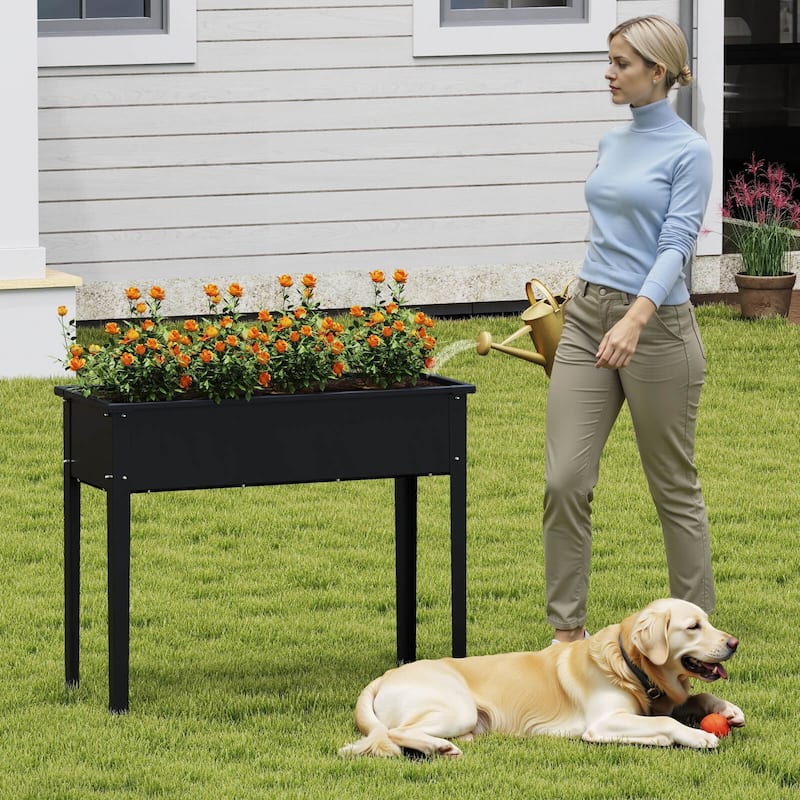 Costway Raised Garden Bed Elevated Metal Planter Box with Legs - See Details