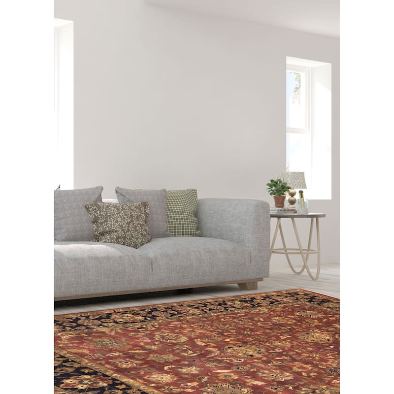 ECARPETGALLERY Hand-knotted Jamshidpour Dark Red Wool Rug - 8'10 x 12'1