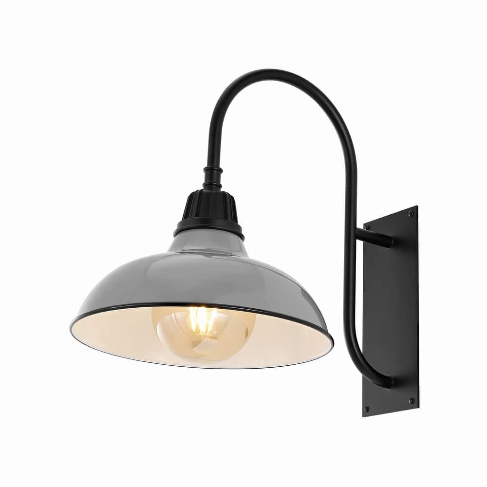 Wallace 12.25" Indoor/Outdoor LED Gooseneck Arm Sconce, By JONATHAN Y