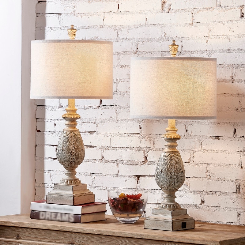 Bedside table light sales with usb port