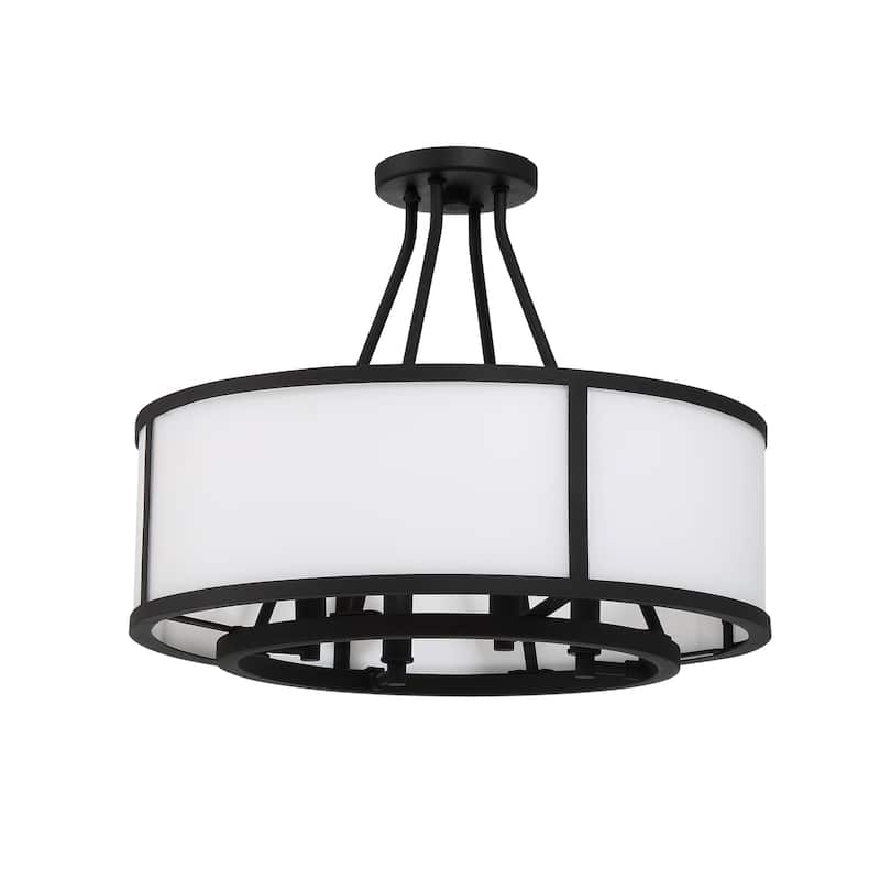 Bryant 4 Light Black Forged Ceiling Mount - 18''W x 14.75''H