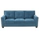 preview thumbnail 4 of 15, Gliden Modern Linen Fabric Sofa with Solid Wood Frame Blue Sofa