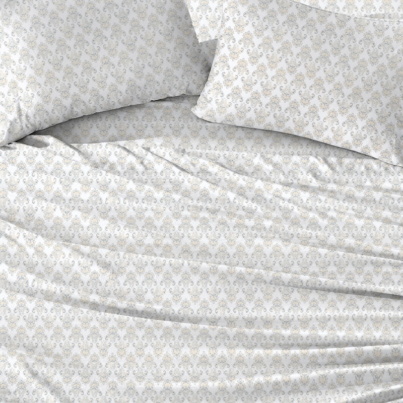 Patina Vie Maison Cotton Percale Vintage Floral Sheet Set